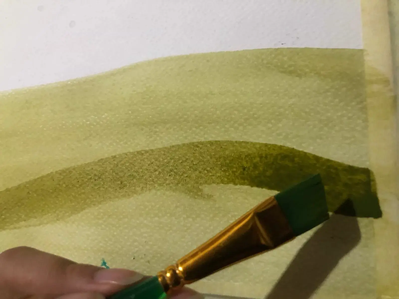 apply the drop for the watercolor wash technique
