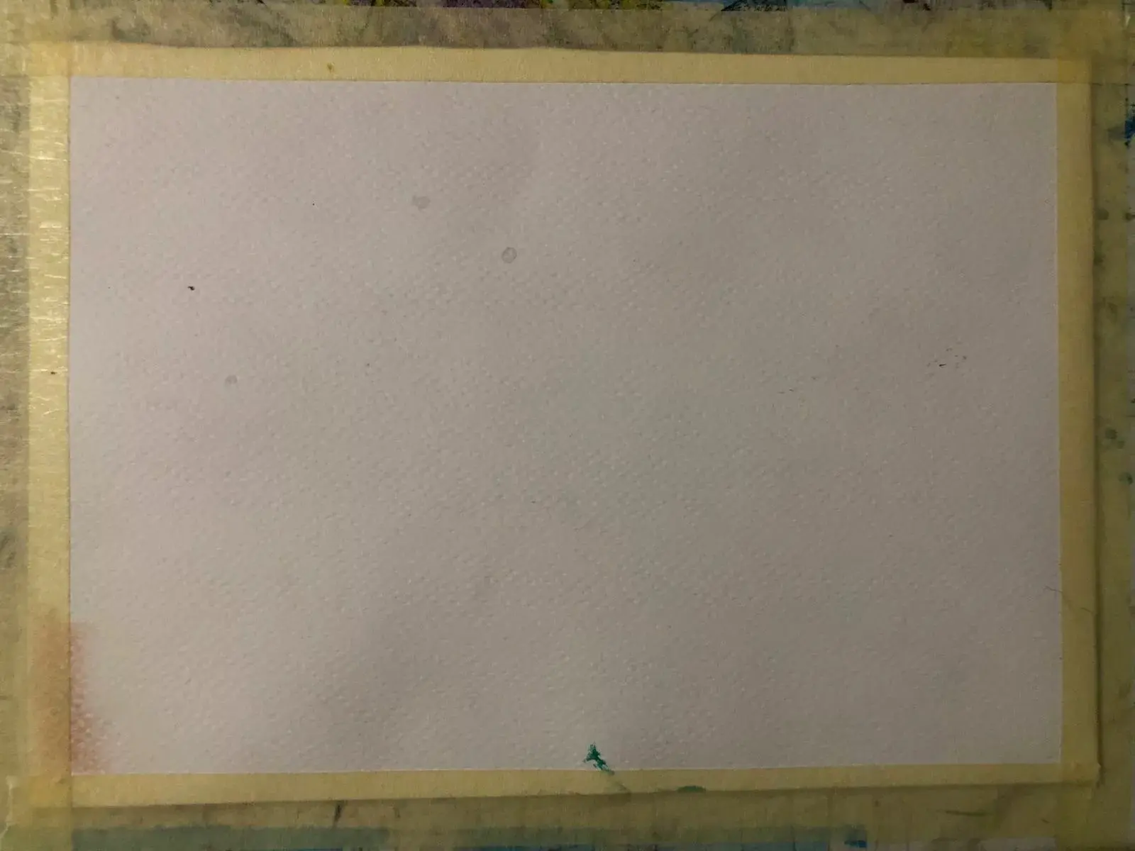 prepare the paper for the watercolor wash technique