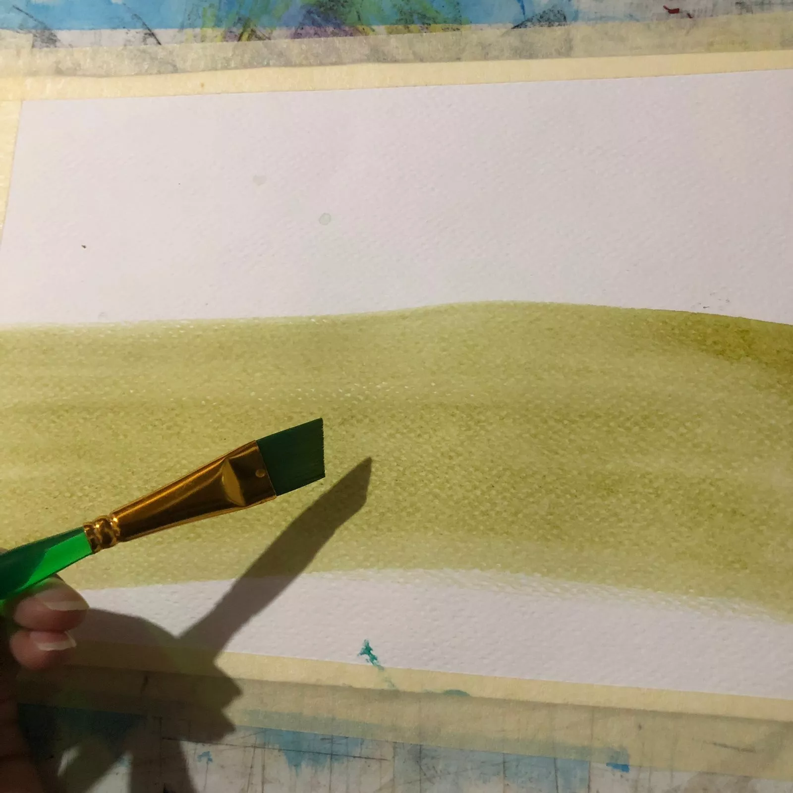painting in watercolor using the wash technique