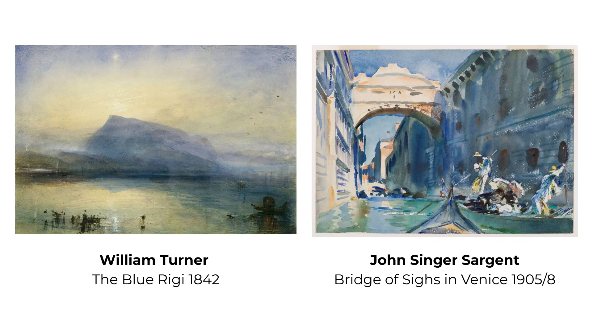 watercolor paintings using the wash technique