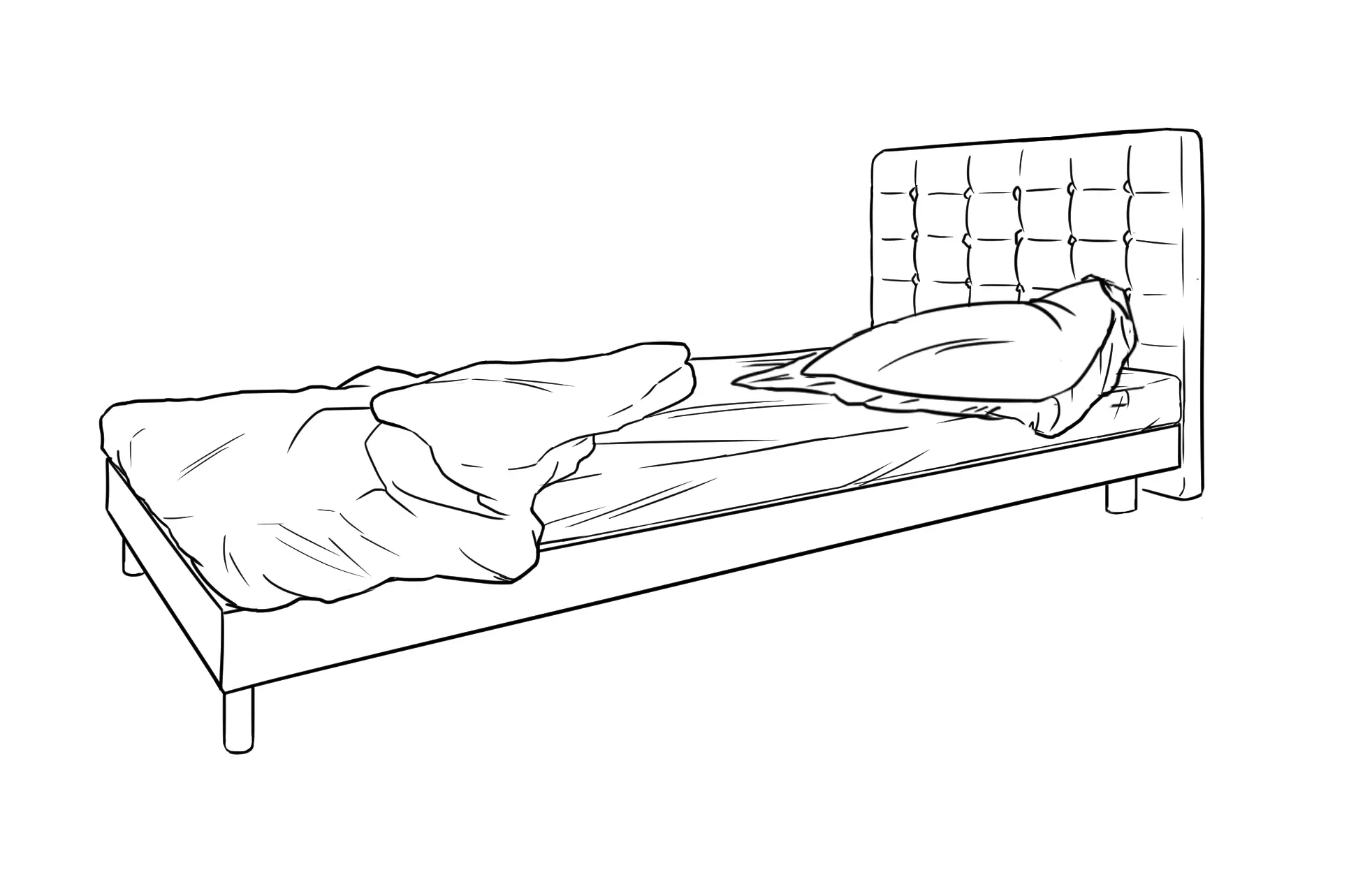 dessin d’un lit