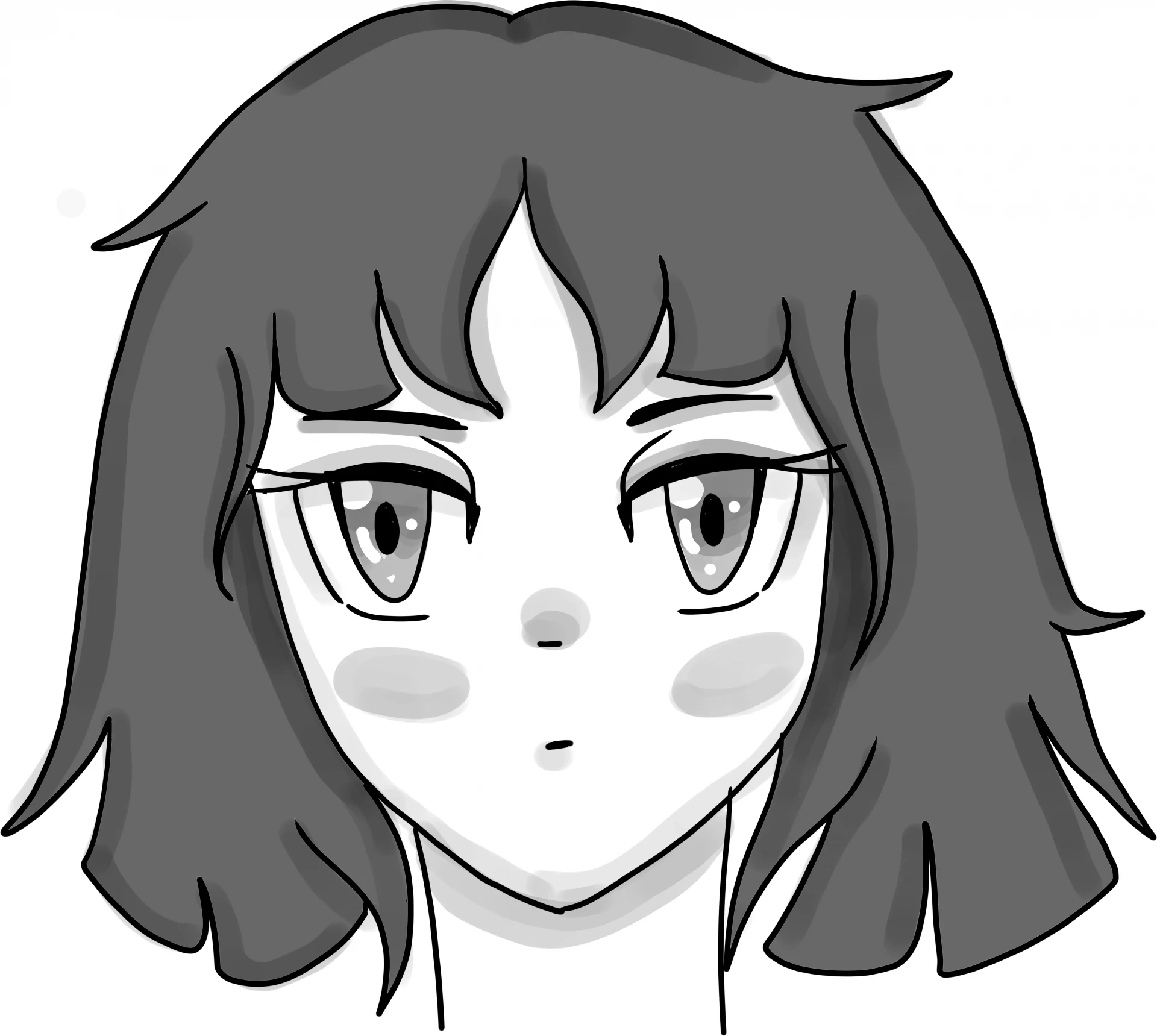 dessiner les cheveux d’un manga en noir et blanc