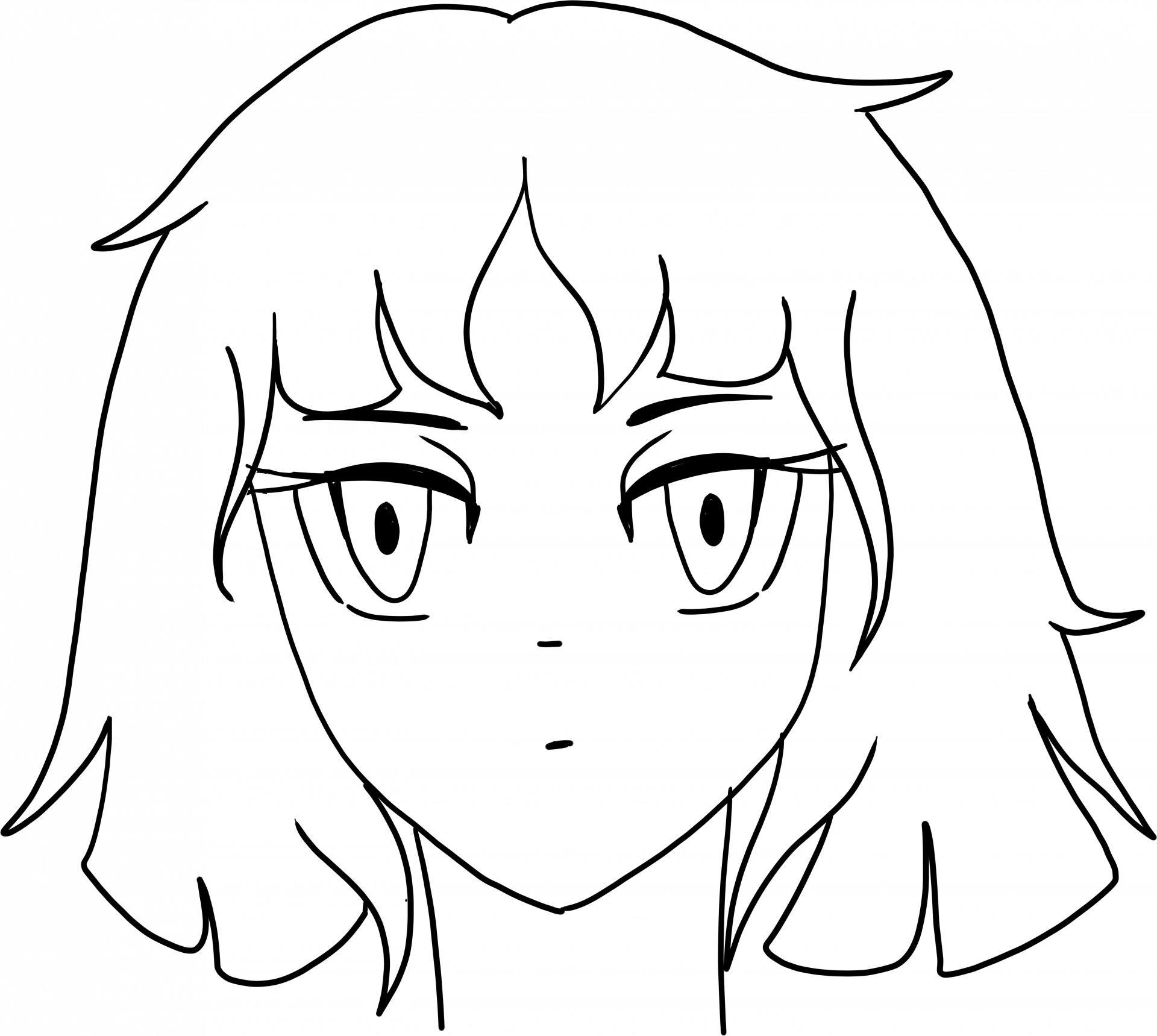 dessiner les traits du visage d’un manga en noir et blanc