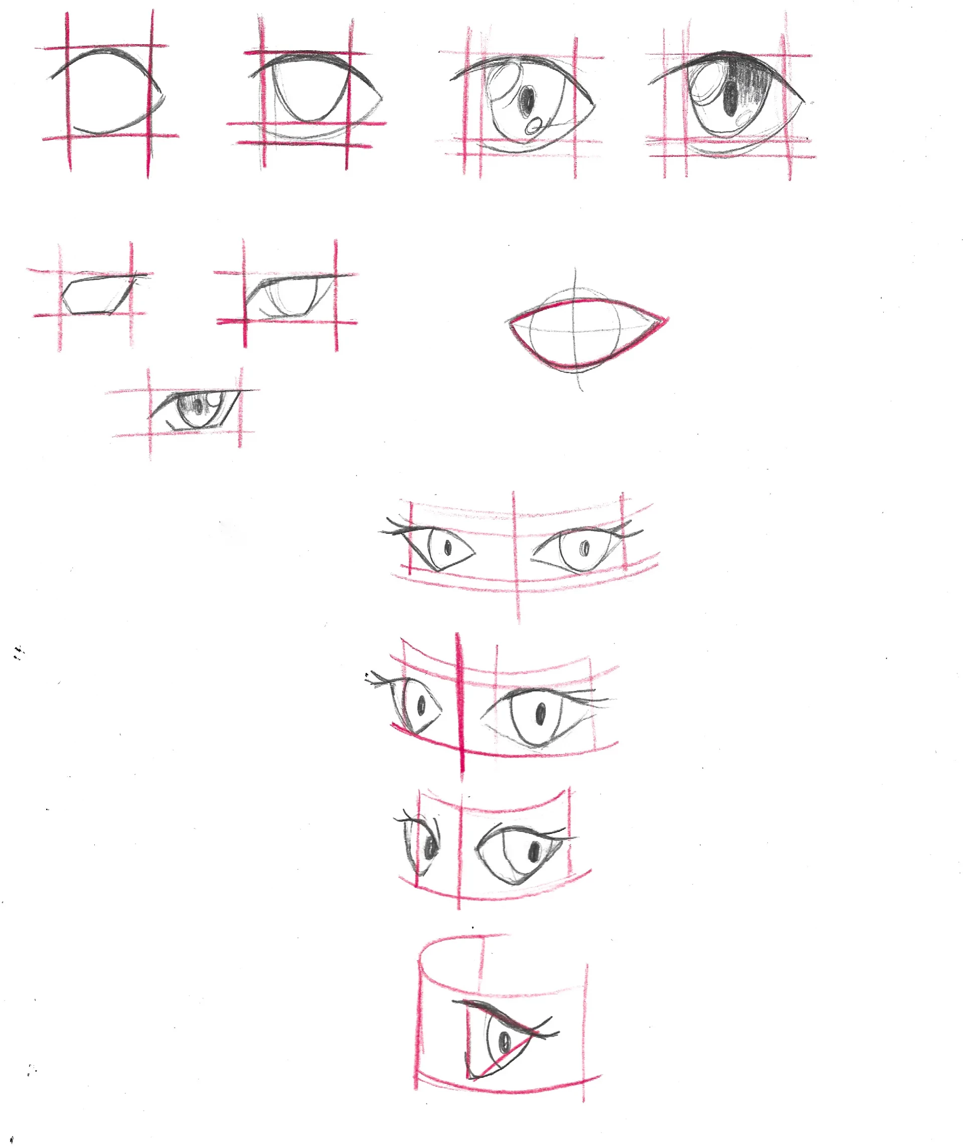 dessiner les yeux d’un manga en noir et blanc