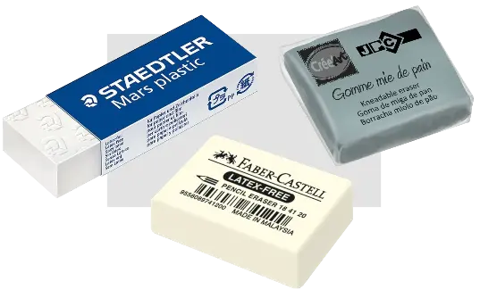 the eraser for the beginner's sketching kit