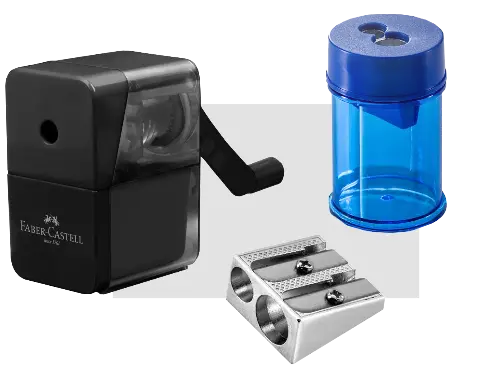 the pencil sharpener for the beginner's drawing kit