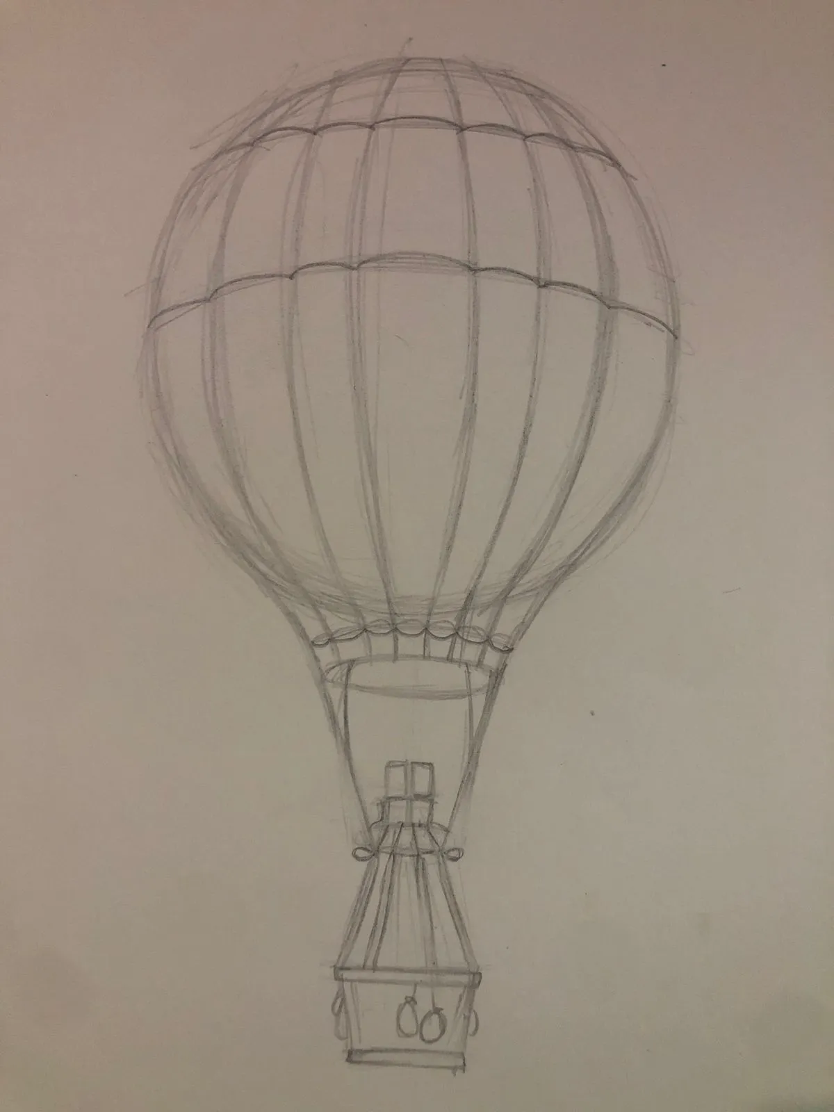 dessiner le ballon d’une montgolfière