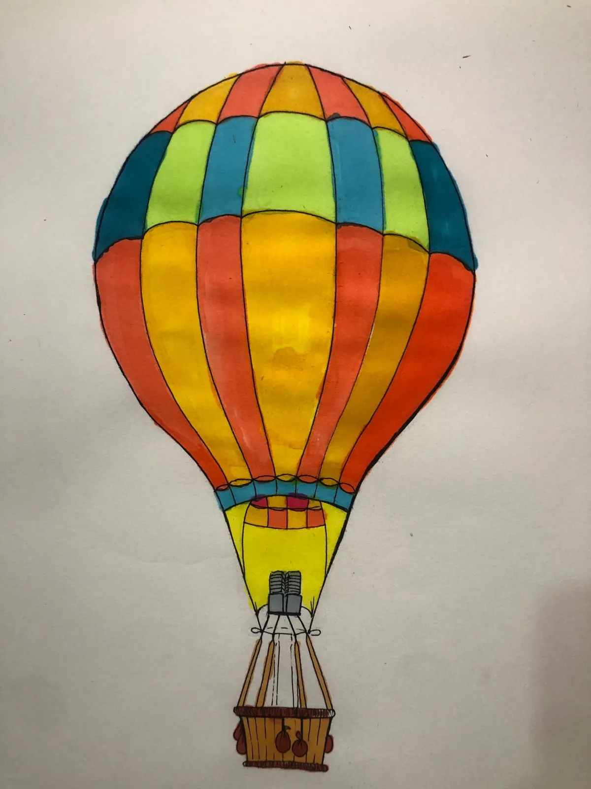 dessiner la couleur d’une montgolfière