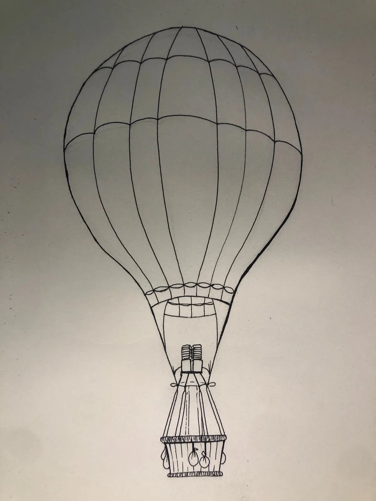 encrer son dessin de montgolfière