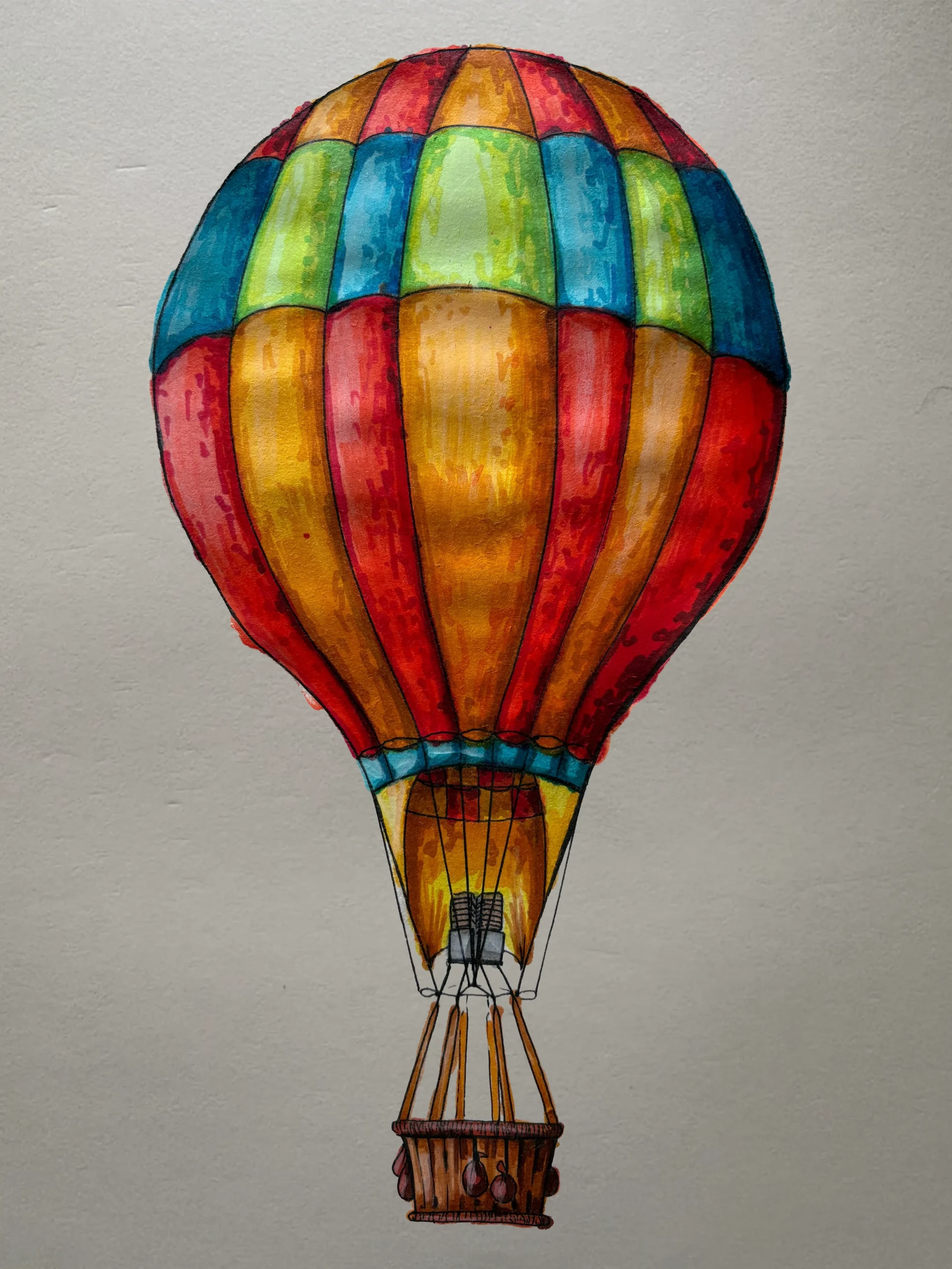 dessin de montgolfière