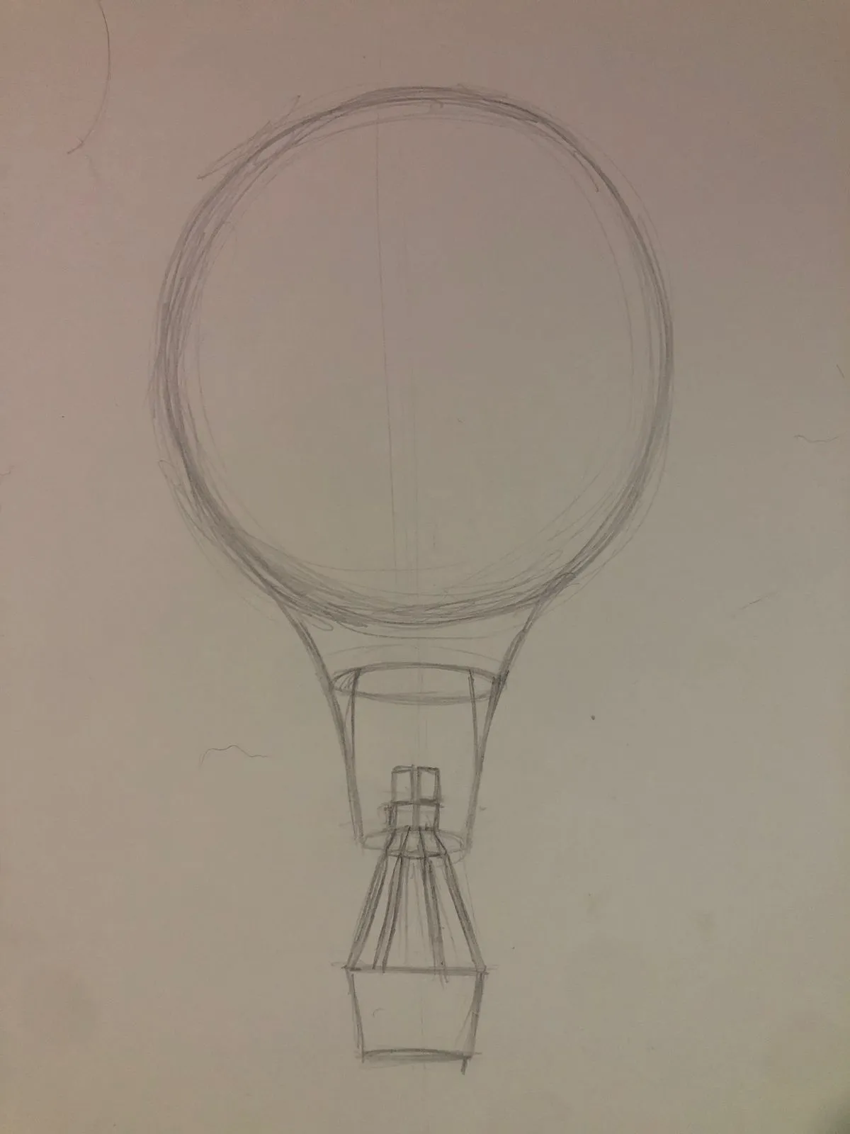 dessiner la nacelle d’une montgolfière