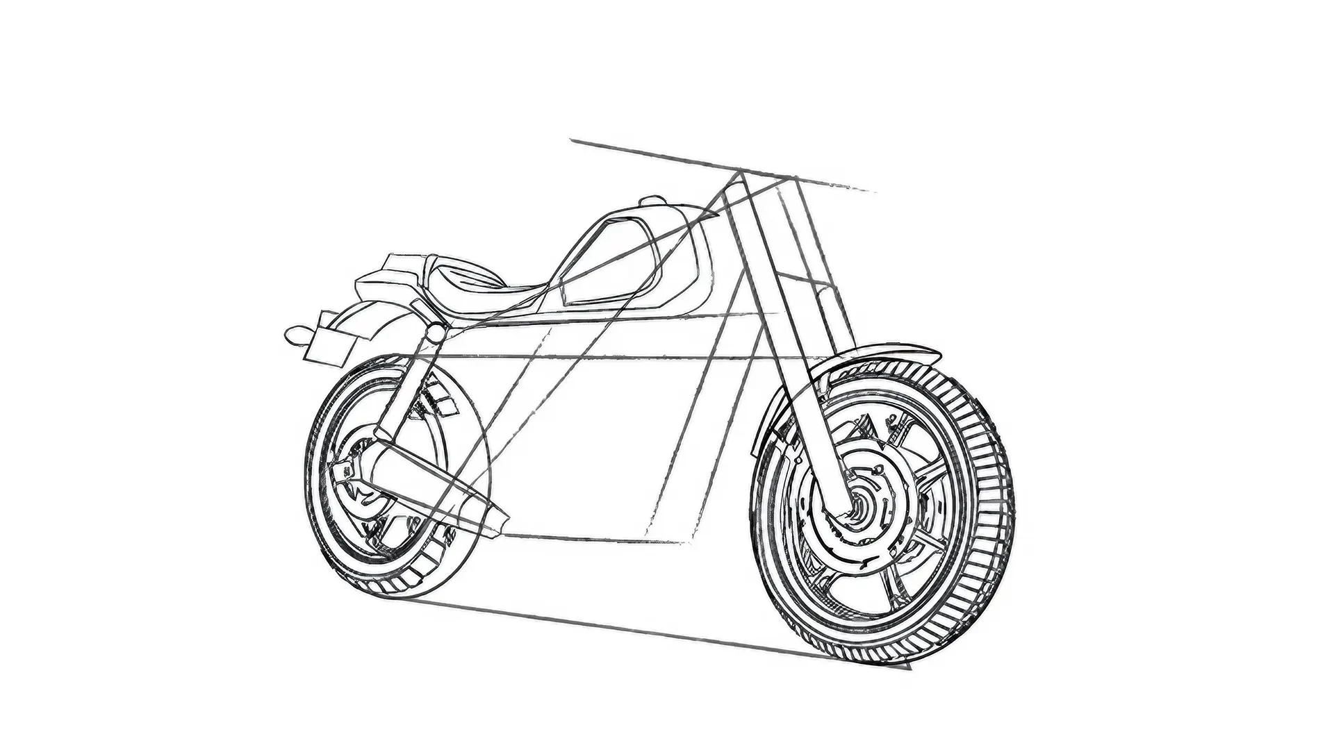 dessin de la selle d’une moto