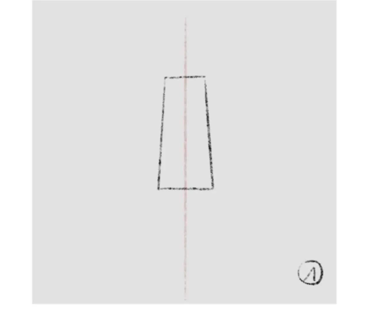 dessiner la base d’un nez de face