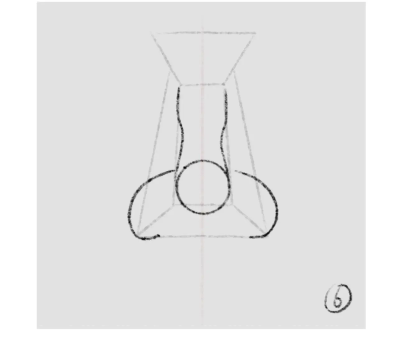 dessiner le volume  les narines d’un nez de face
