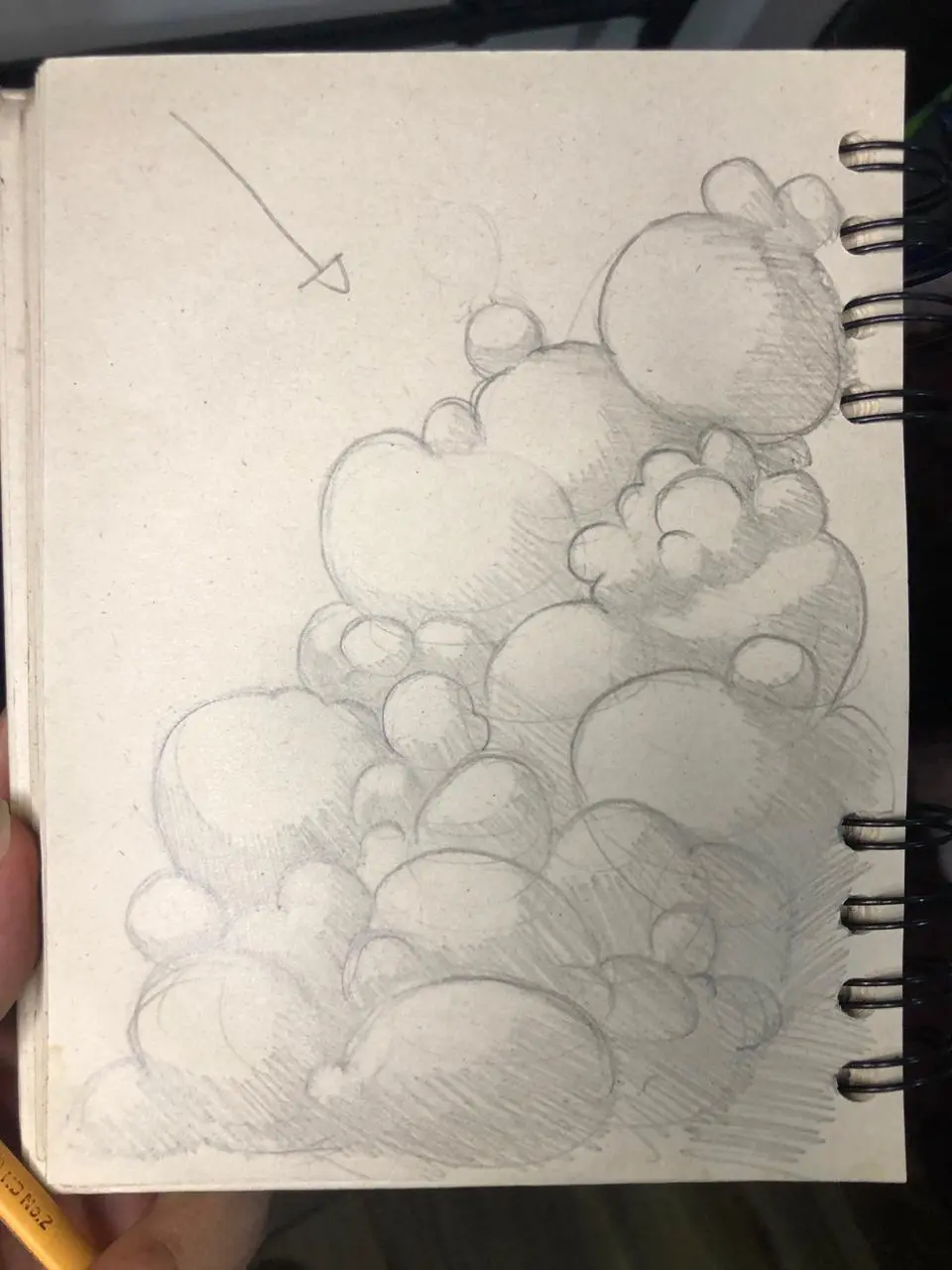 dessiner le croquis des nuages