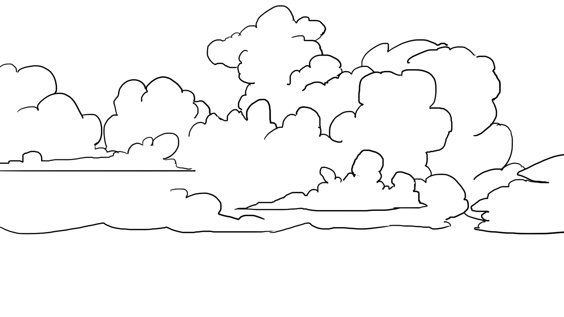 Exemple d'un dessin de nuage dense illustratif