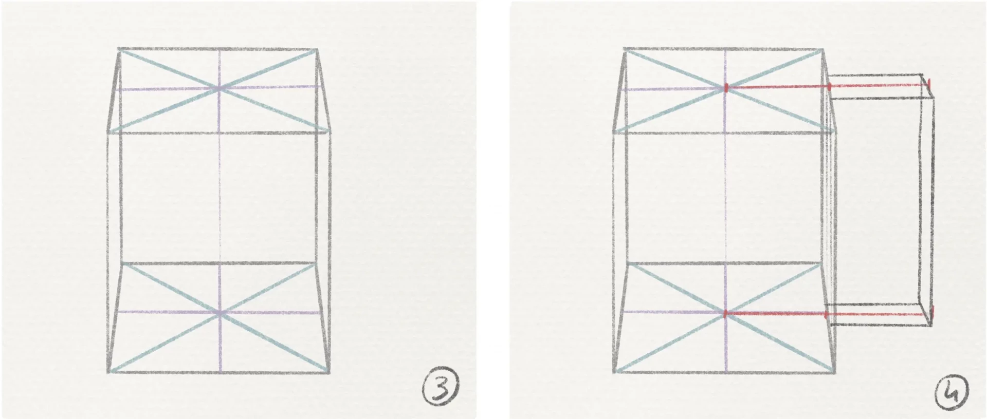 draw the handle of an object in perspective