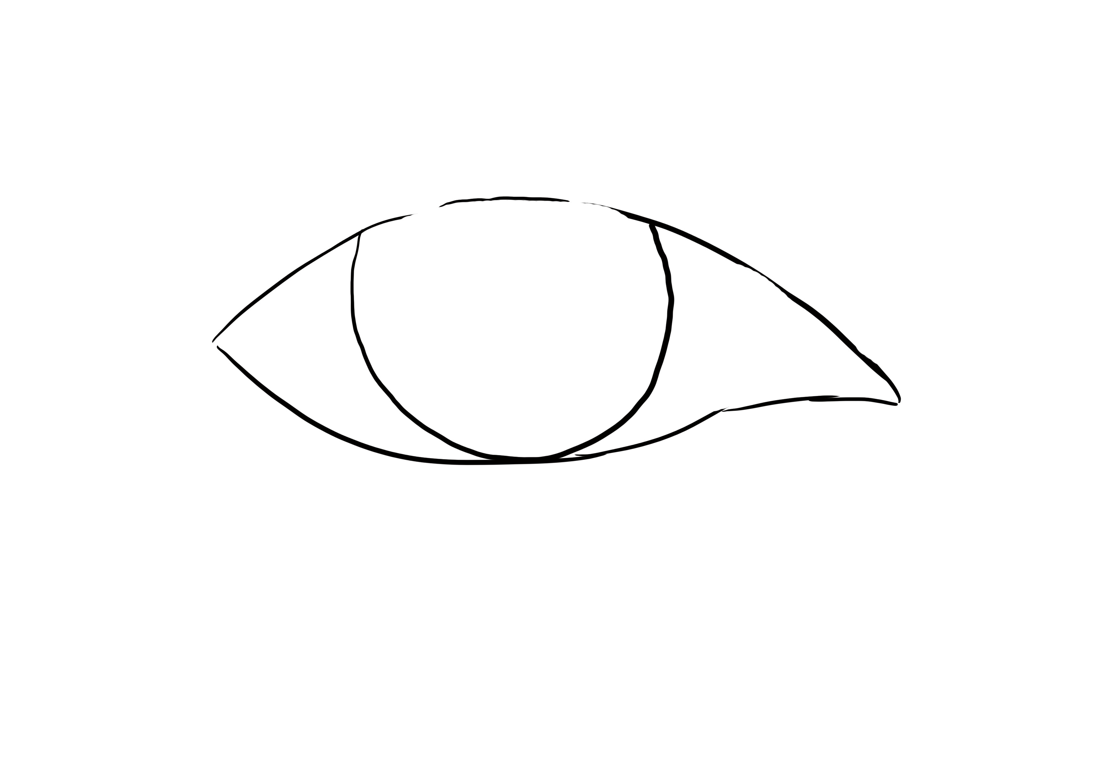dessiner l’iris de l’œil qui pleure