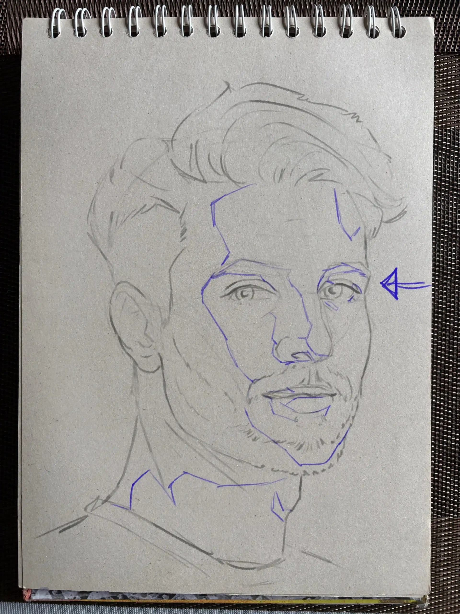 dessiner les volumes d’un visage