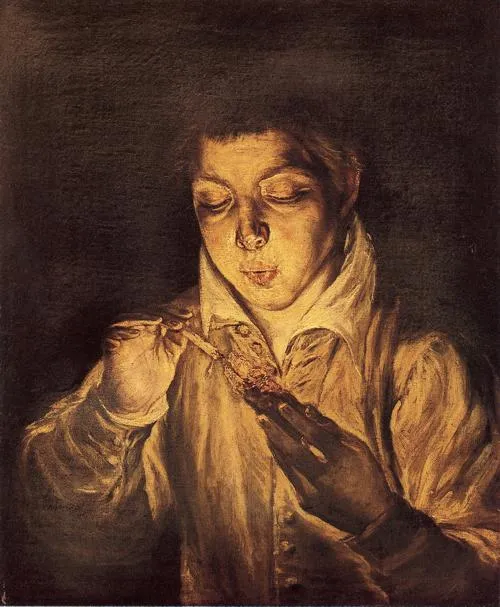 Garçon allumant une chandelle, El Greco 
