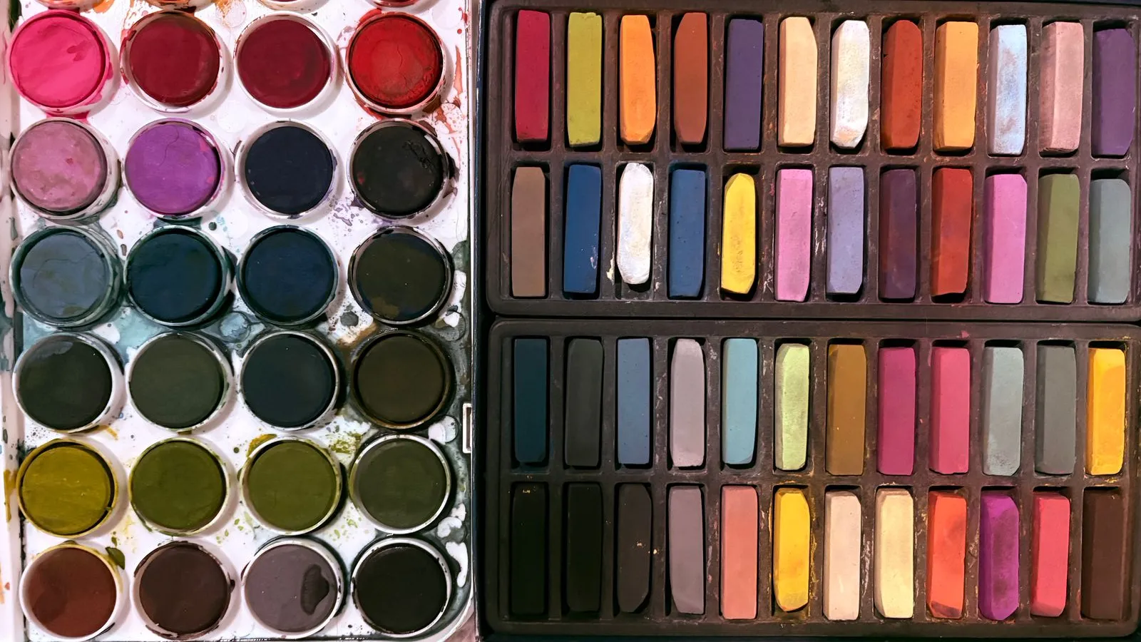 les caractéristiques du pastel et de l’aquarelle