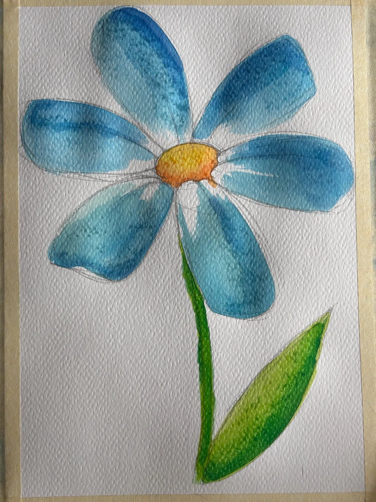 peindre une fleur à l’aquarelle