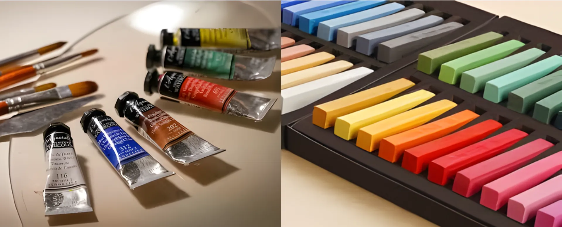 les techniques du pastel et de l’aquarelle