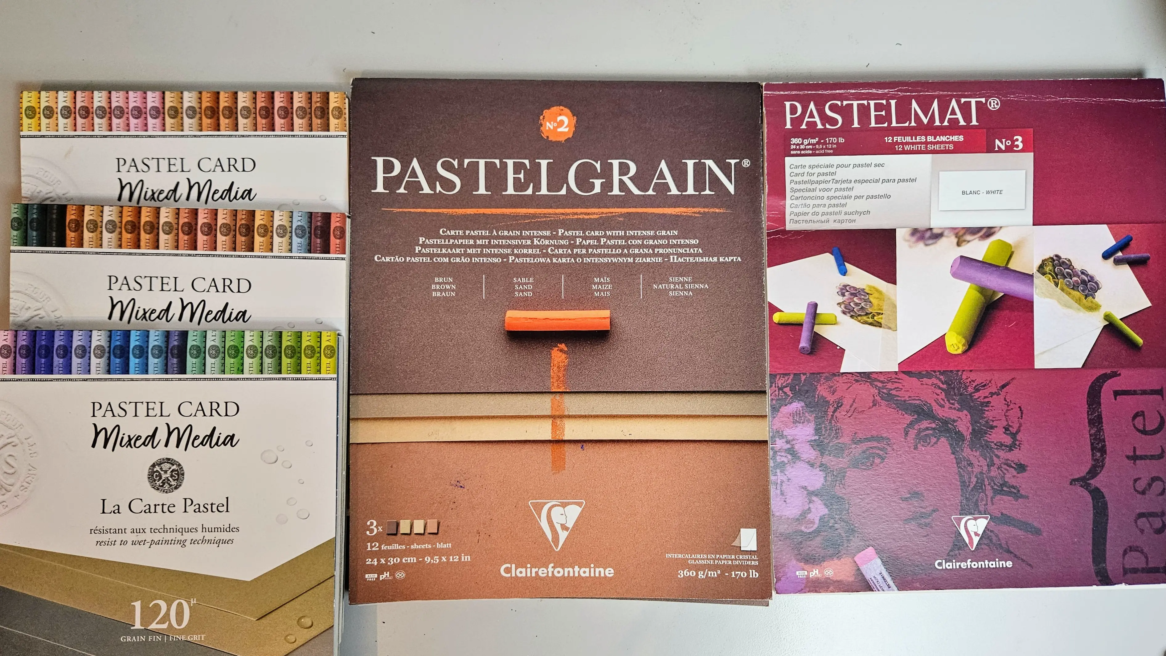 dessiner aux pastels sur différents types de papier