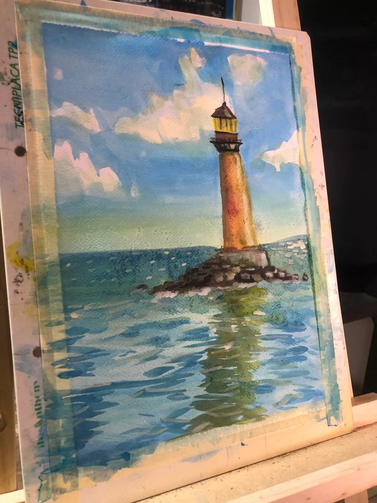 peindre les détails d’un paysage marin à l’aquarelle