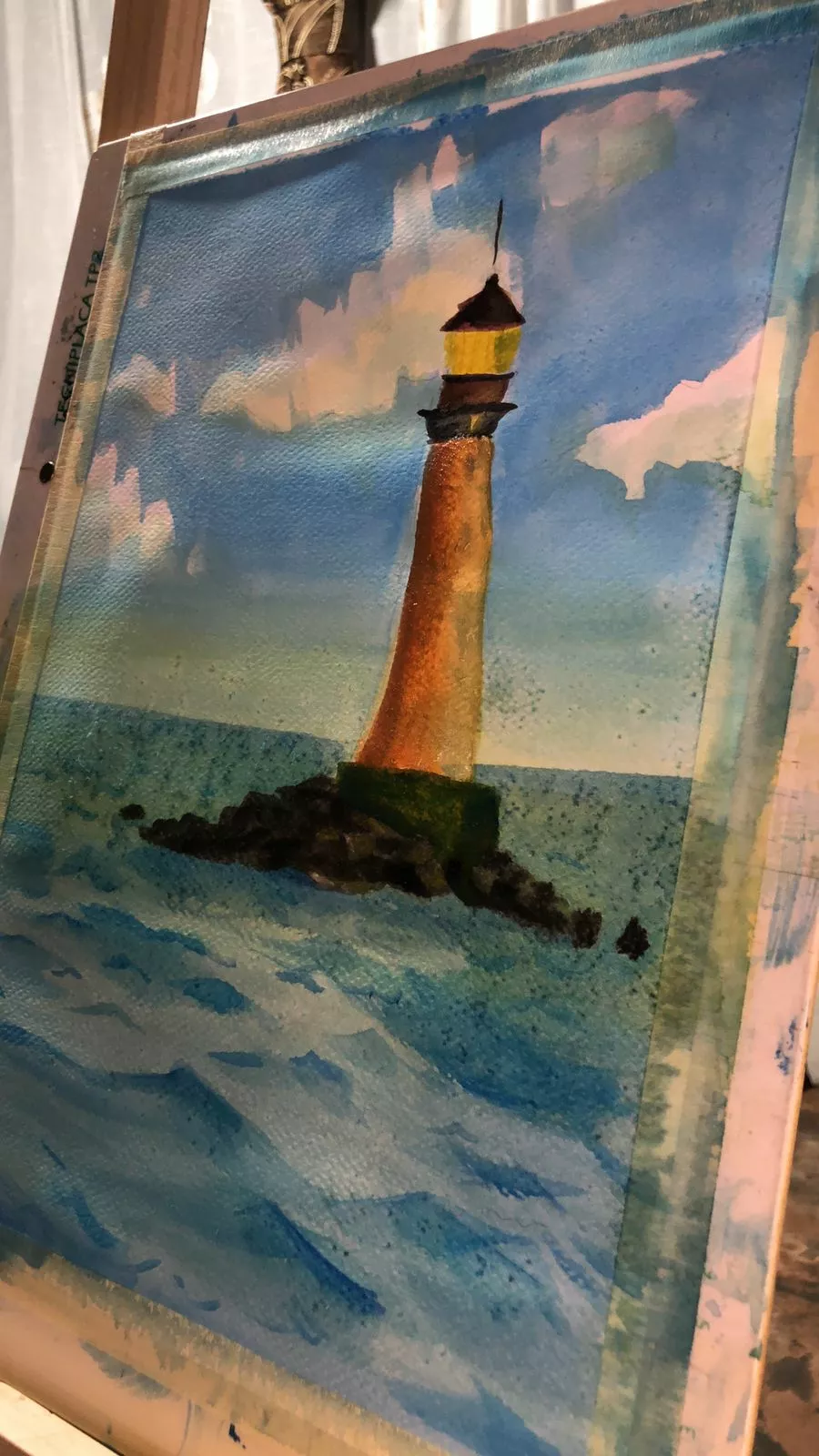 peindre les ombres d’un paysage marin à l’aquarelle