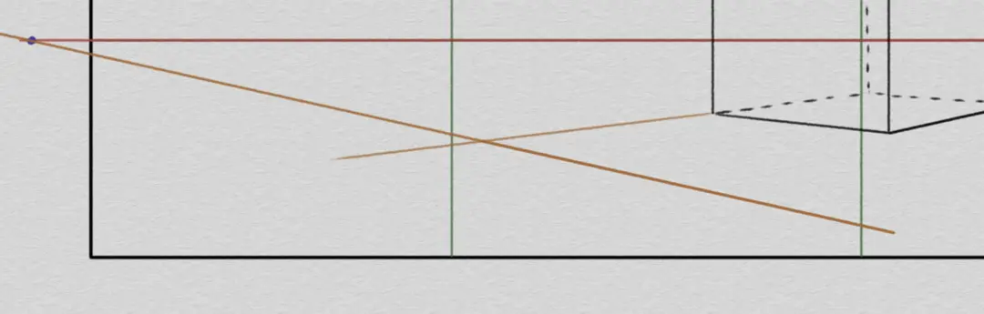 draw the edges of a landscape in perspective