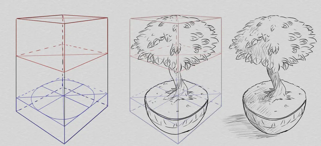 example of a bounding box for drawing in perspective