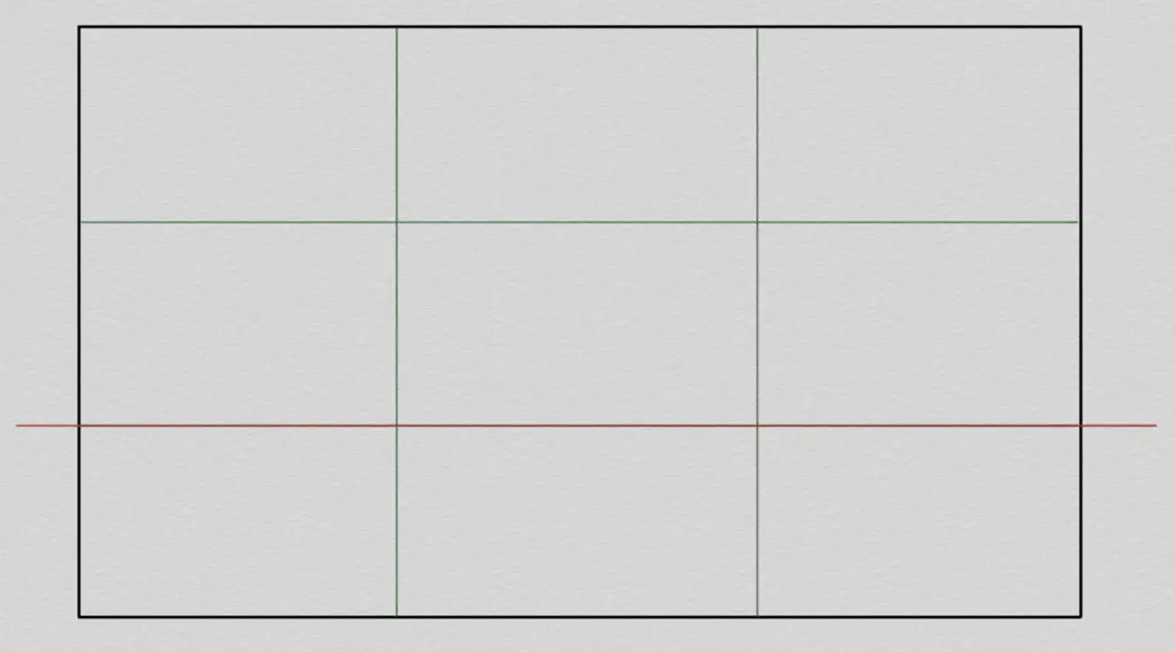 place a horizon line to draw a landscape in perspective
