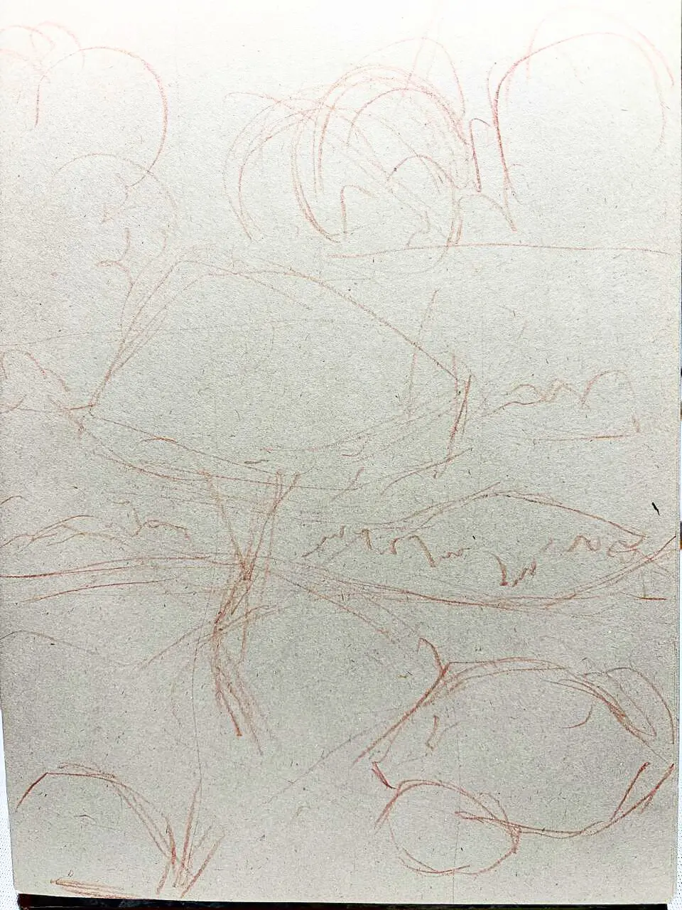 ein Landschaftsbasis mit Rötel zeichnen