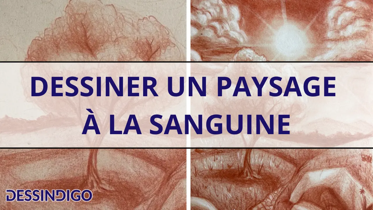 Ein Landschaft mit Rötel zeichnen