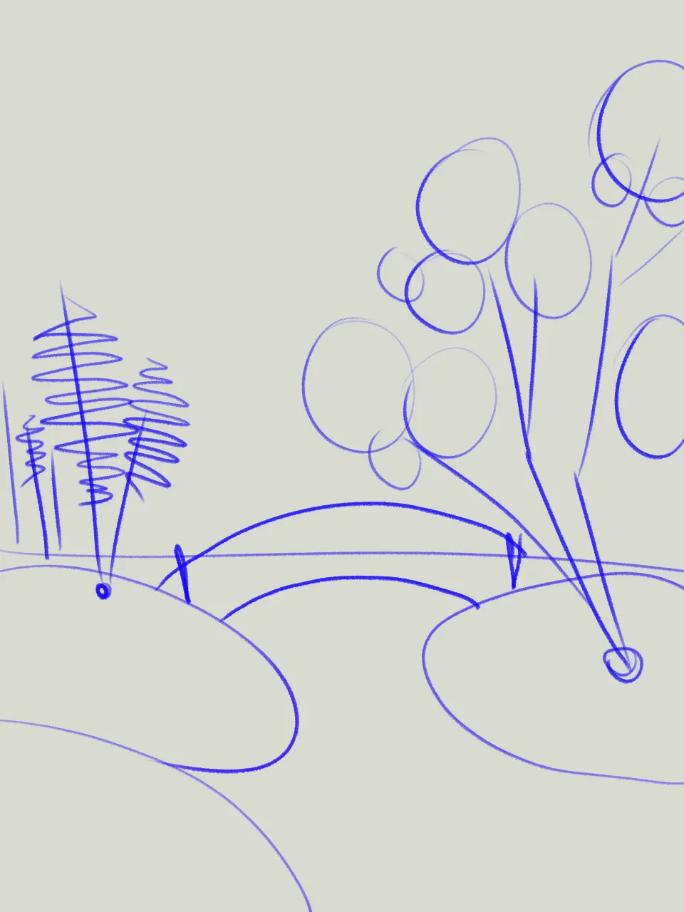 dessiner le croquis d’un paysage au stylo
