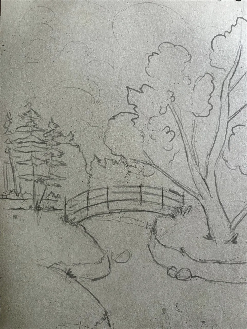 dessiner les détails d’un paysage au stylo