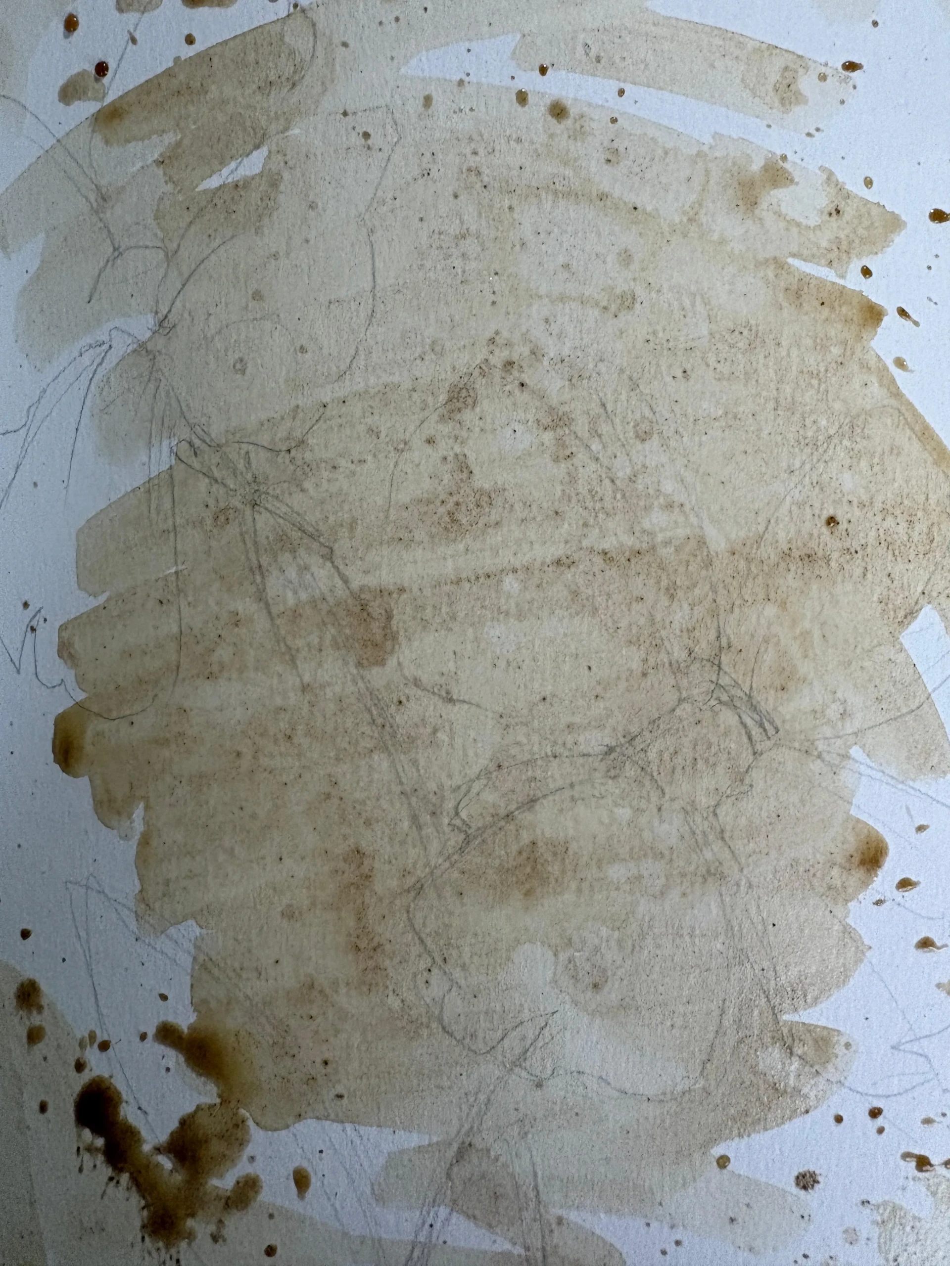 peindre un motif floral avec du café clair
