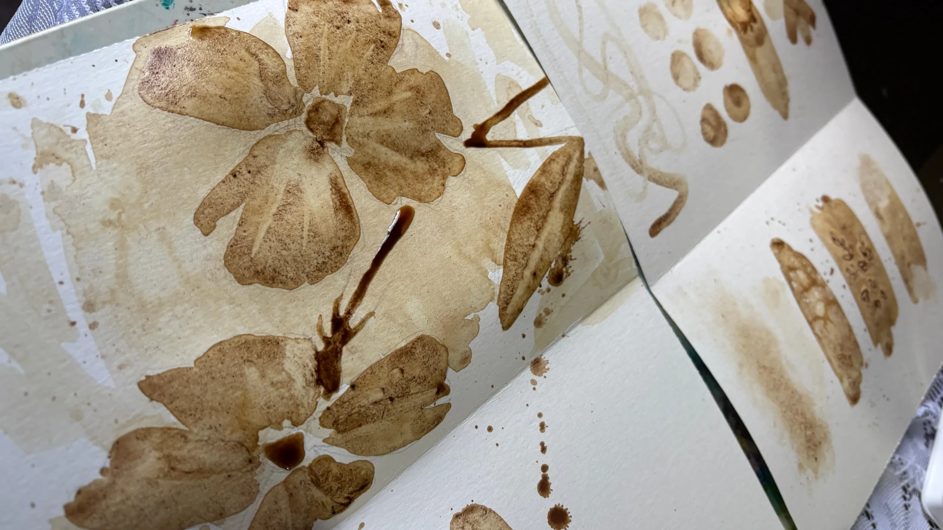 peintures avec du café