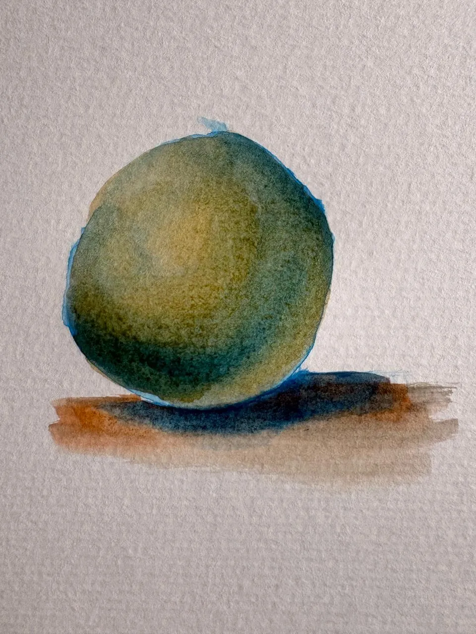 peindre l’ombre d’une sphère pour créer du volume à l’aquarelle