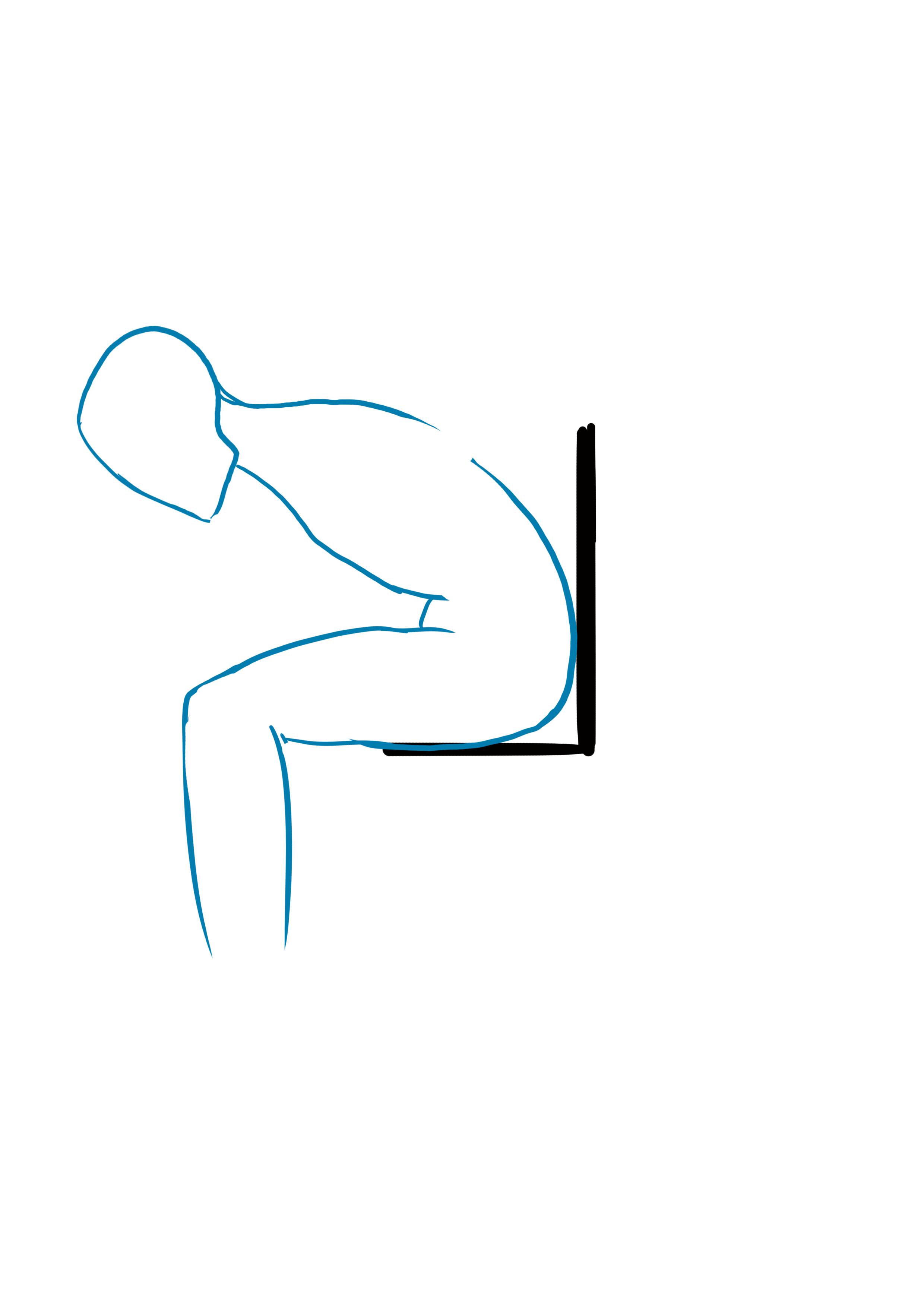 dessiner la posture d’un personnage assis replié