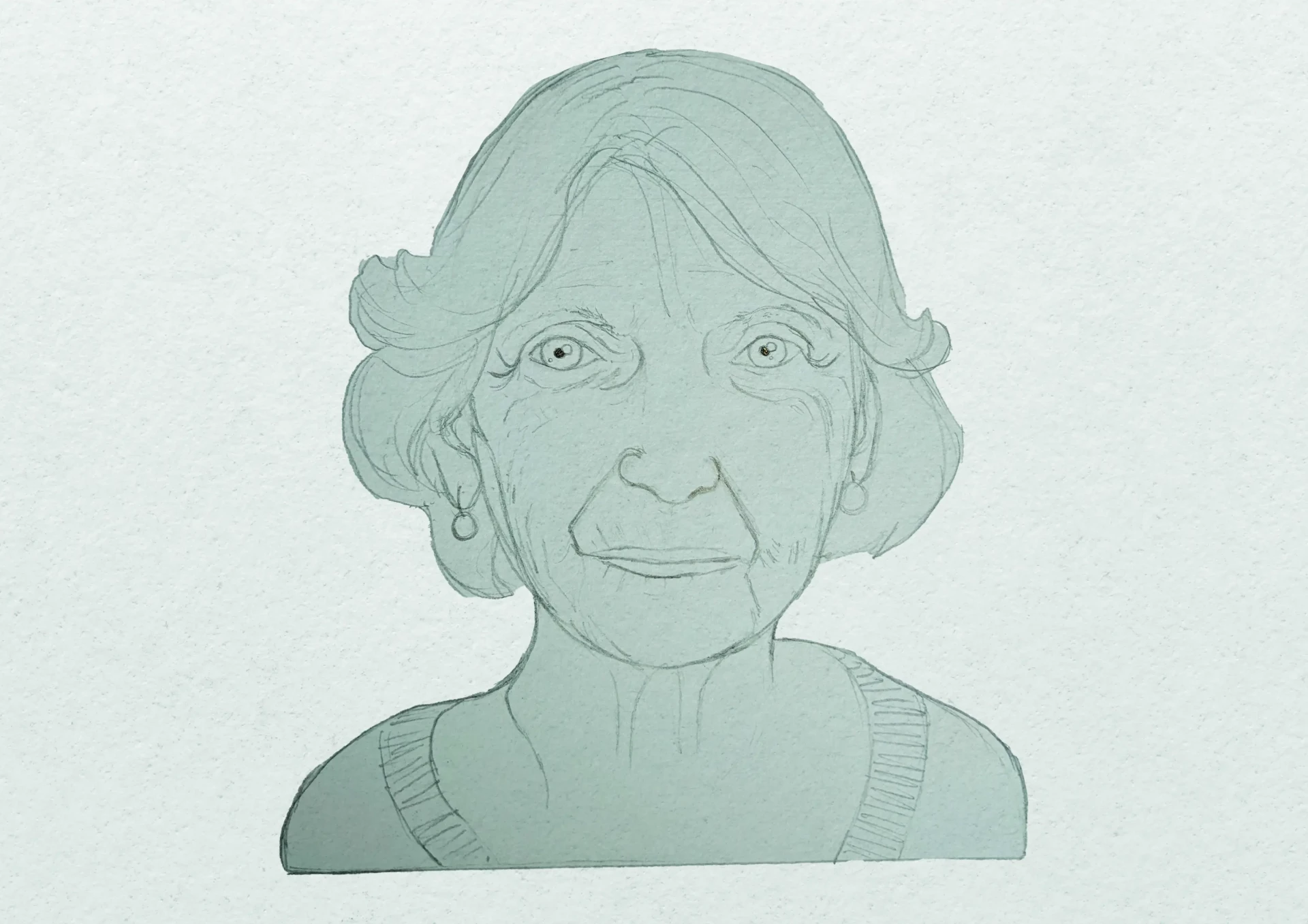 dessiner les rides d’une personne âgée
