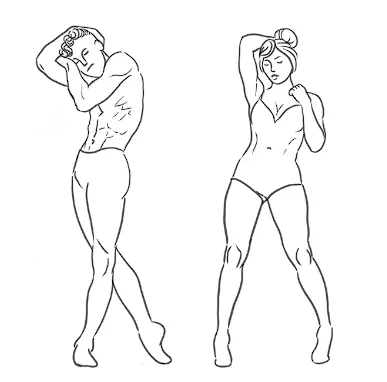 la posture dynamique pour dessiner un personnage