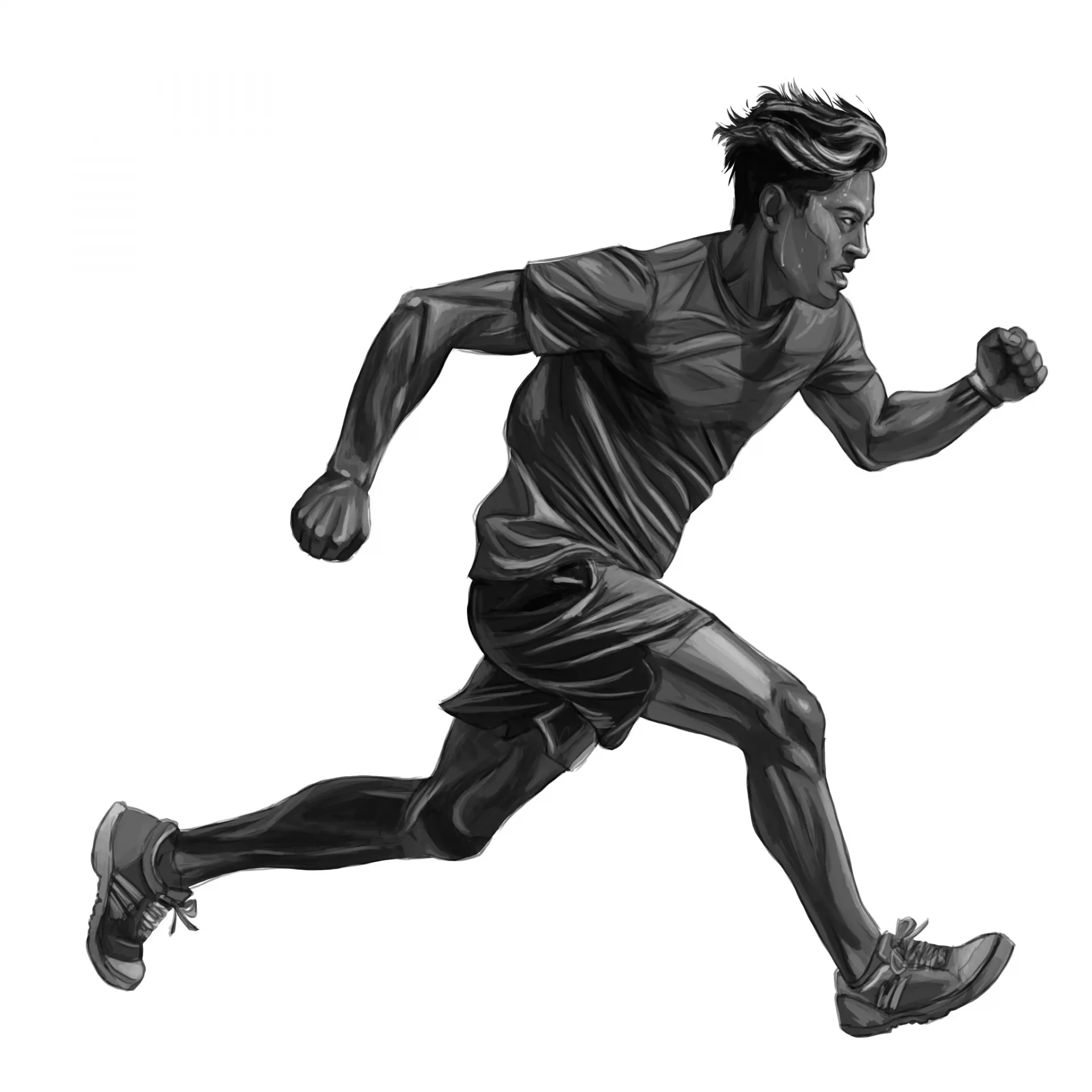 dessin d'une personne qui court