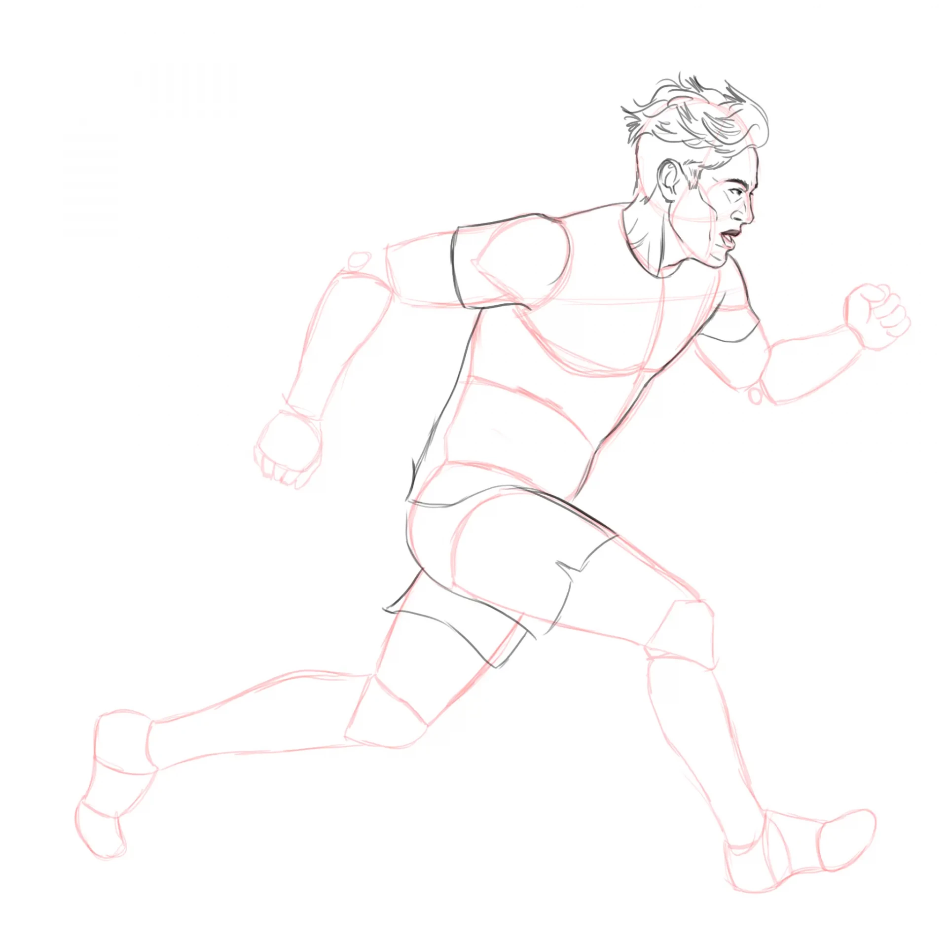 dessiner les vêtements d’une personne qui court