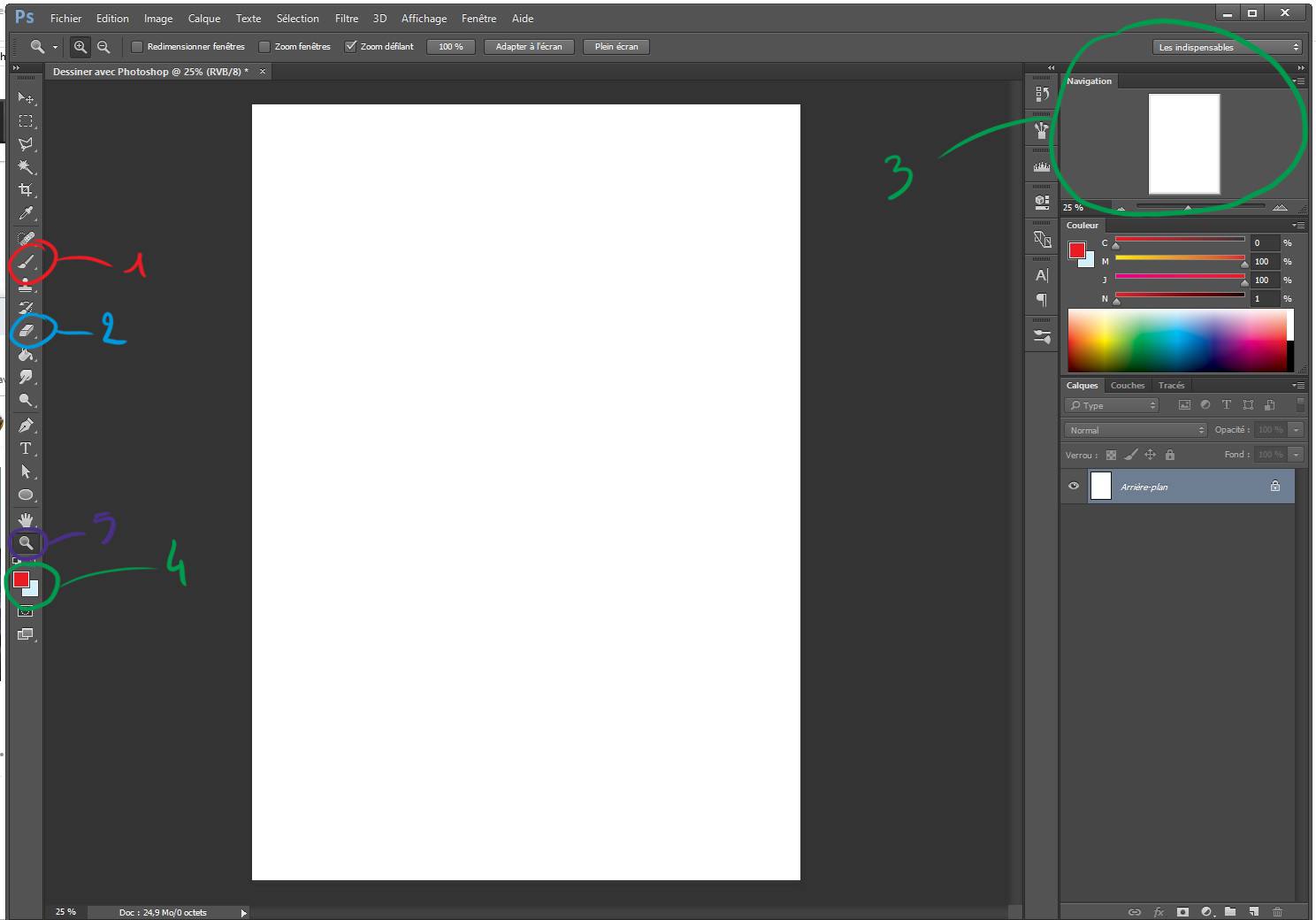Utiliser l'interface de photoshop pour dessiner 5