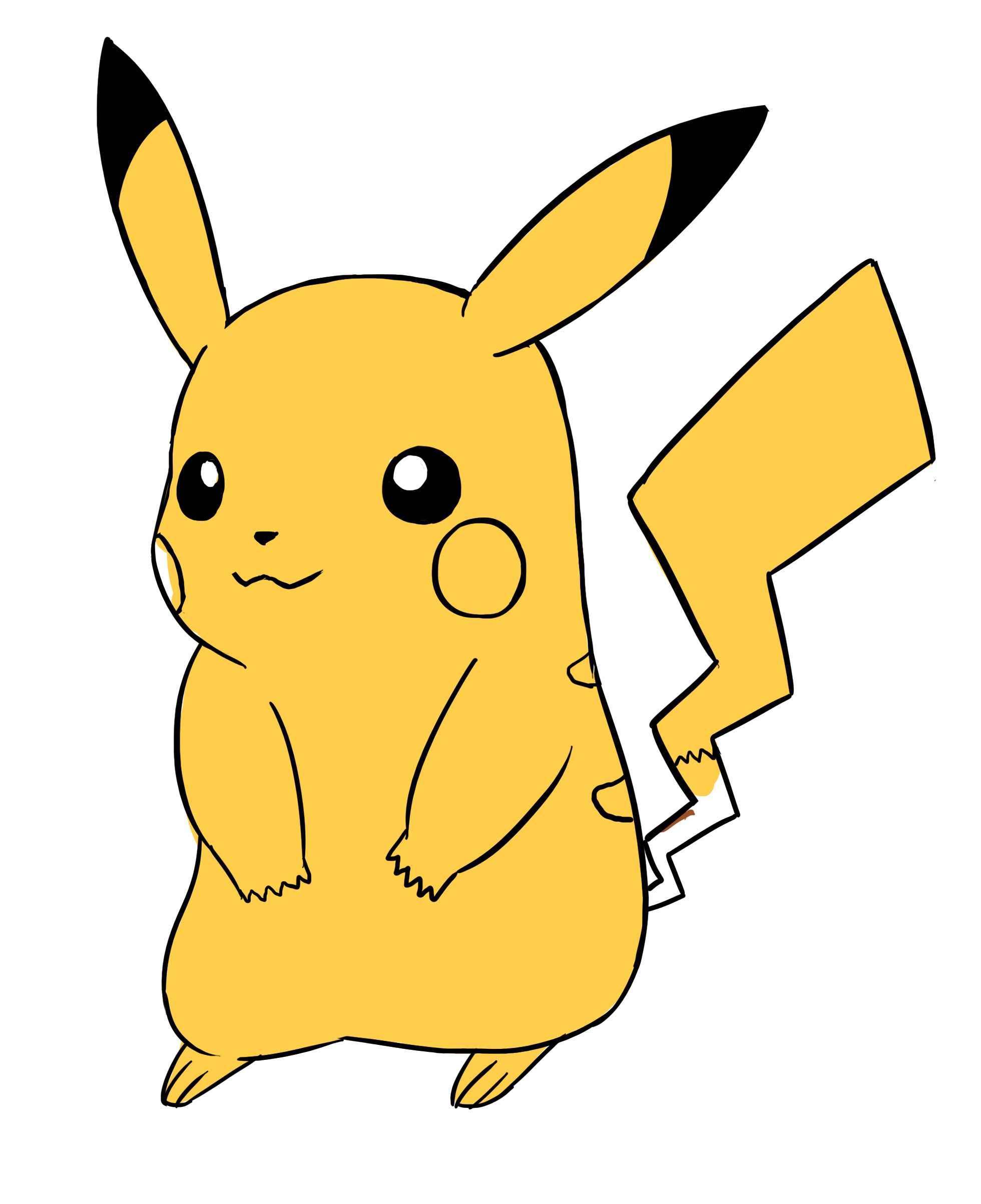 Appliquer la couleur jaune au corps de Pikachu