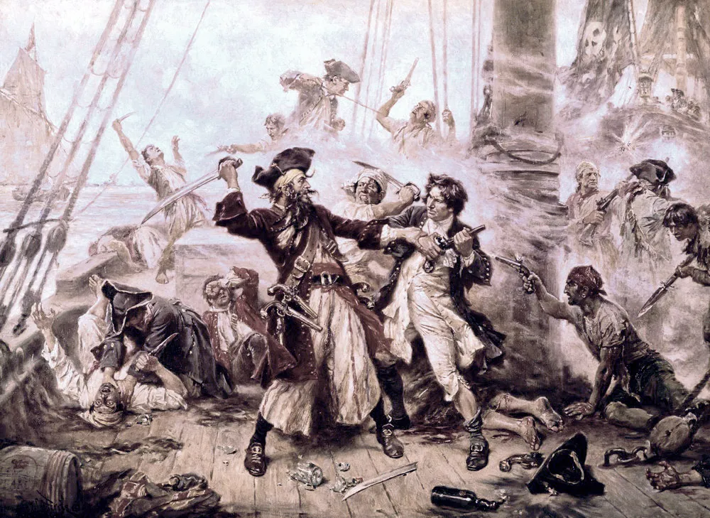 la capture du pirate Barbe-Noire de Jean leon Gerome Ferris