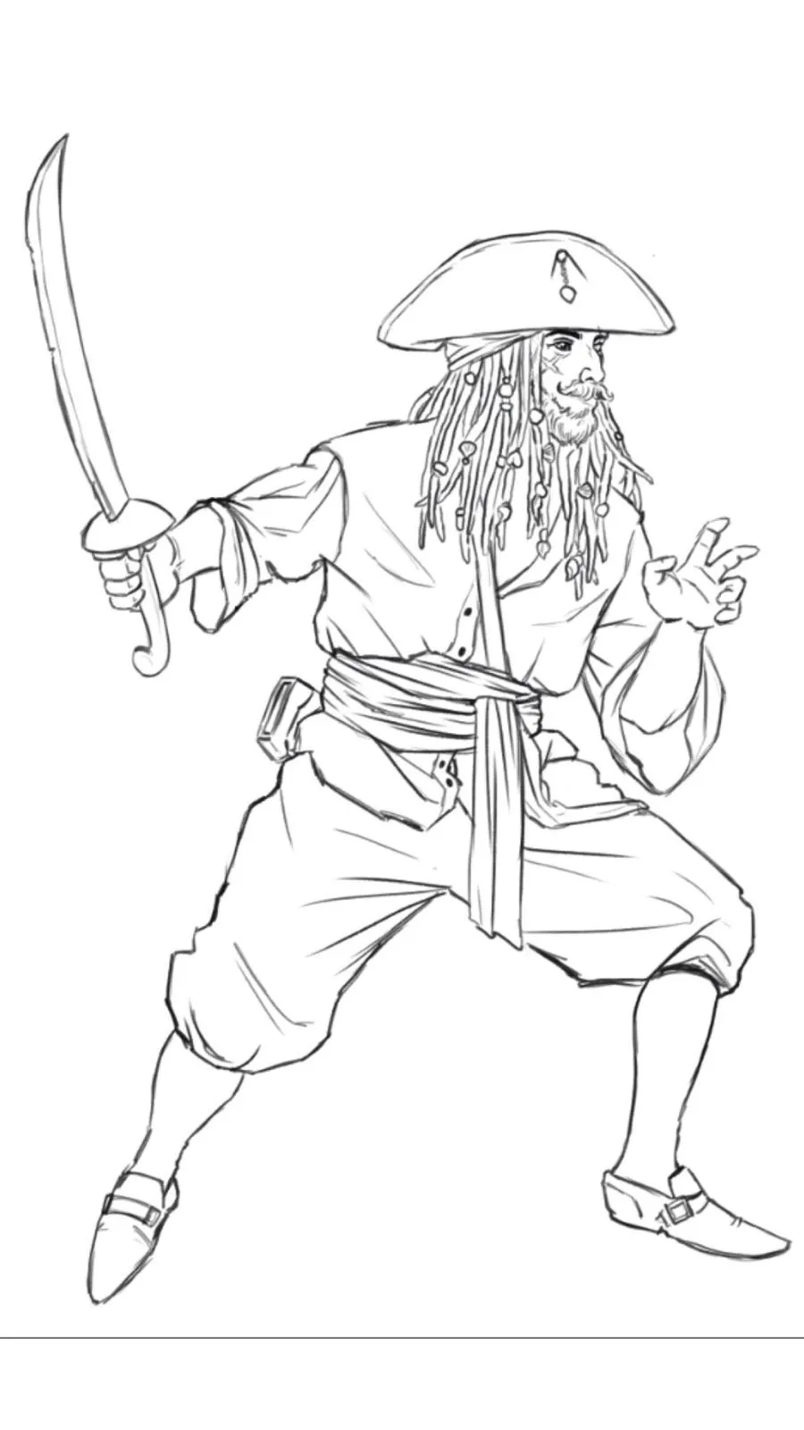 dessiner les mains d’un pirate