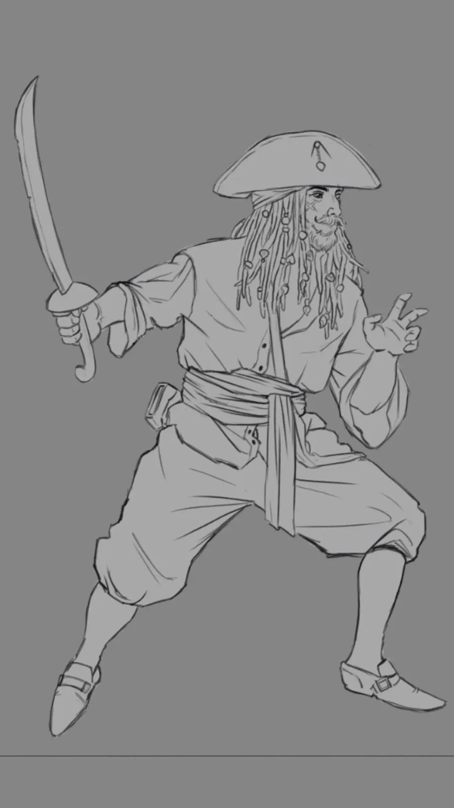 dessiner les ombres d’un pirate